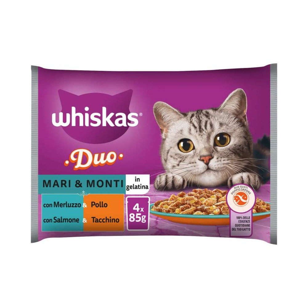 Whiskas Duo Cat Adult - Mari e Monti - 4 x 85 g