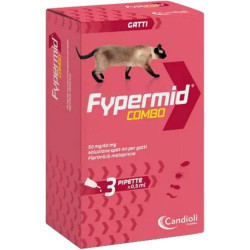 Candioli Fypermid Combo per Gatti - Antiparassitario Spot-On contro Pulci, Zecche e Pidocchi - 3 Pipette