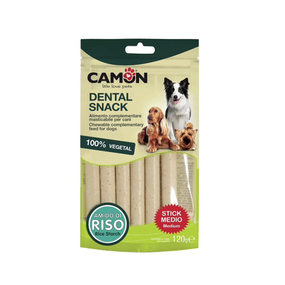 Camon Bauveg Snack Medium Dog - Bastoncini con Amido di Riso - 120 g