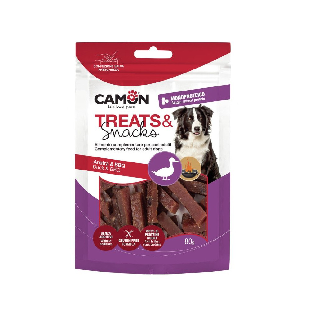 Camon Bocconcini Dog Adult - Anatra e BBQ - 80 g