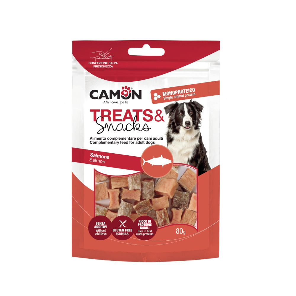 Camon Cubetti Dog Adult - Salmone con Pelle - 80 g