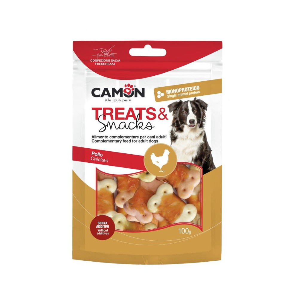 Camon Biscotti Dog Adult - Arrotolati con Pollo - 100 g