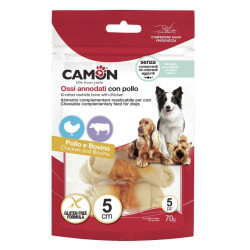 Camon Ossi Annodati Dog - Pelle Bovina con Pollo - 80 g | 6 pz