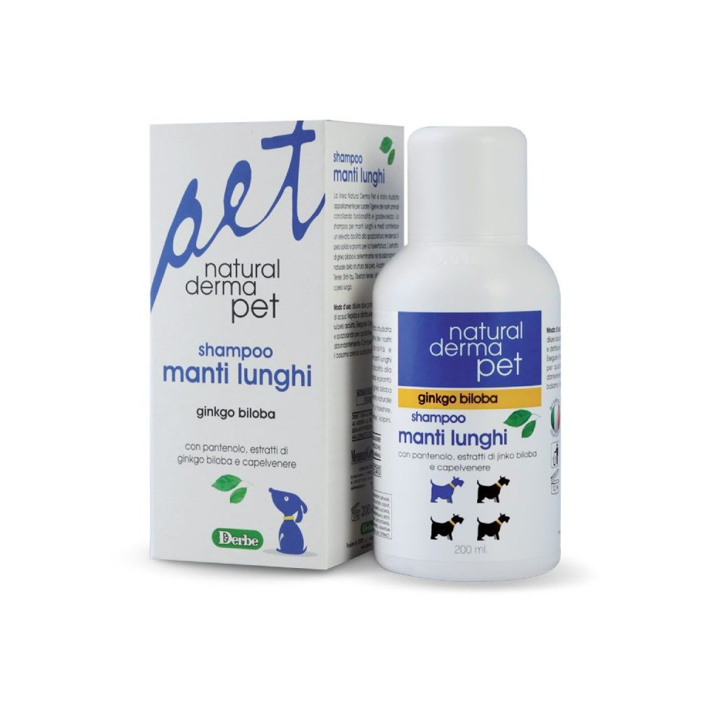 NATURAL DERMA PET SHAMPOO MANTI LUNGHI formato da 200ml