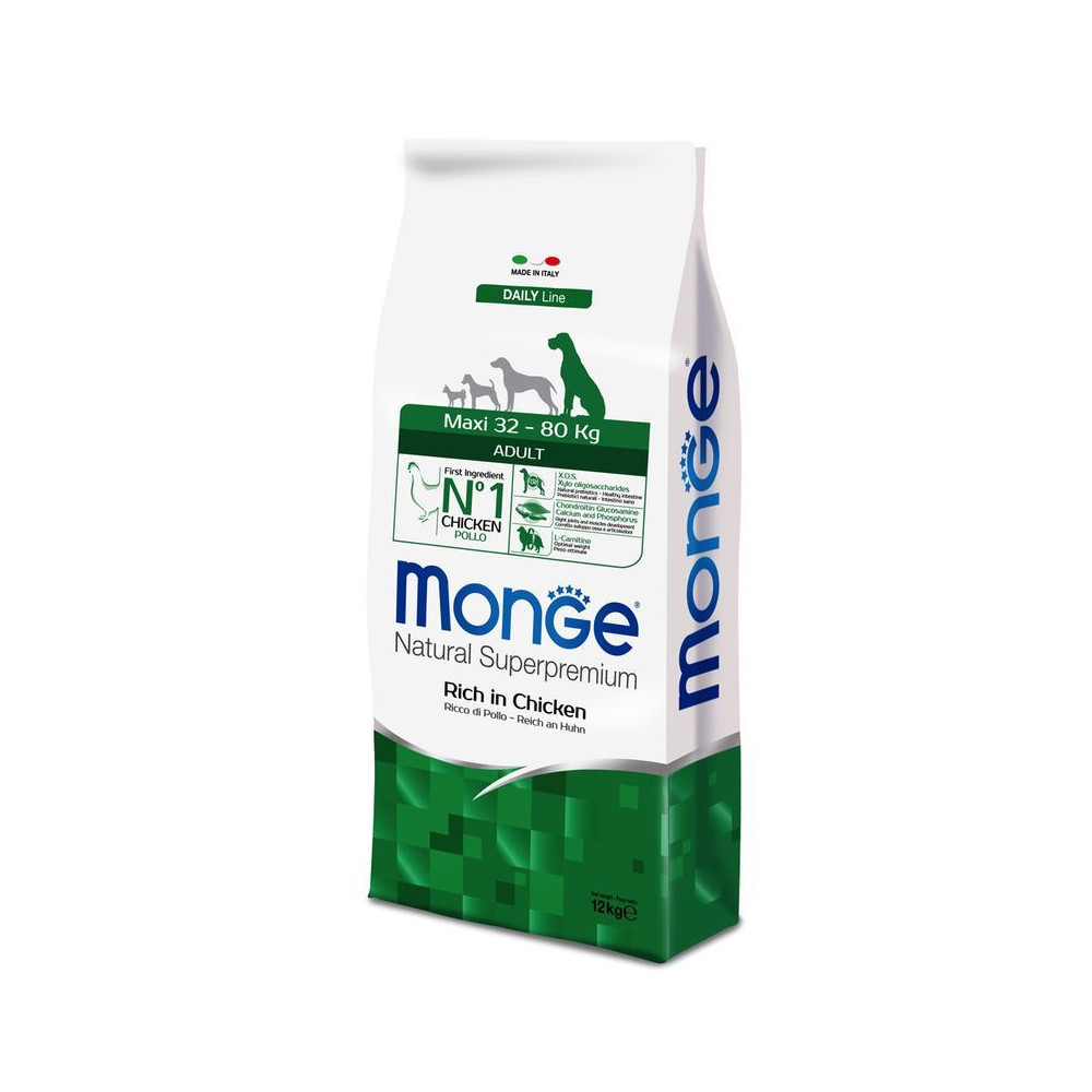 Monge Natural Superpremium Dog Adult Maxi - Ricco di Pollo - 12 kg