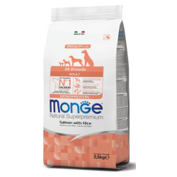 Monge Natural Superpremium Monoprotein Dog Adult All Breeds - Salmone e Riso - 2,5 kg