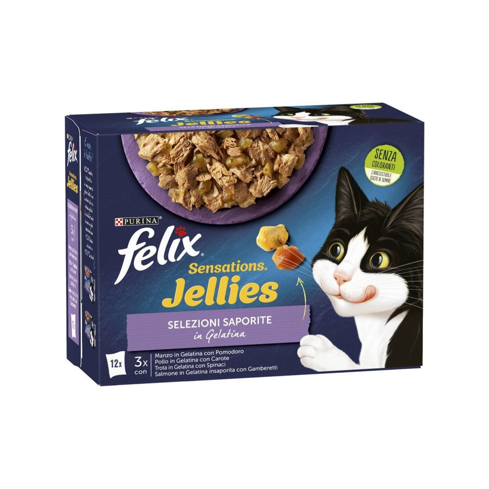 PURINA FELIX Sensation Jellies Selezioni Saporite confezione da 12 x 85g