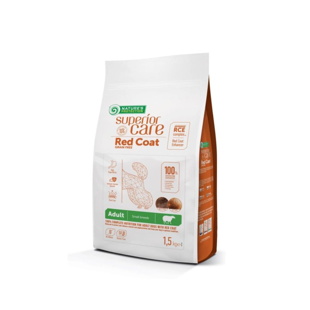 Nature's Protection Superior Care Red Coat GF Dog Adult Small Breeds - Agnello - 10 kg