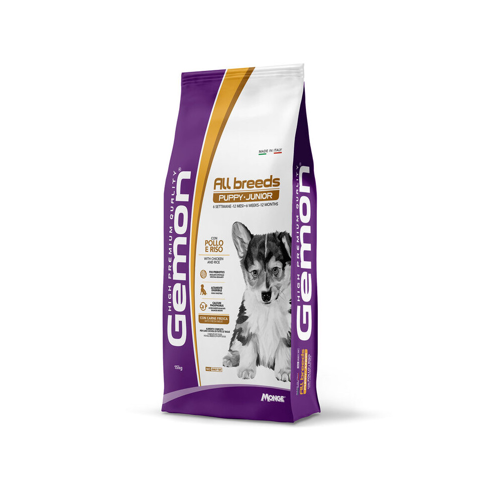 Gemon Dog Puppy & Junior All Breeds - Pollo e Riso - 3 kg