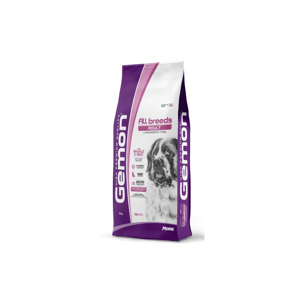 Gemon Dog Adult All Breeds - Maiale e Riso - 3 kg
